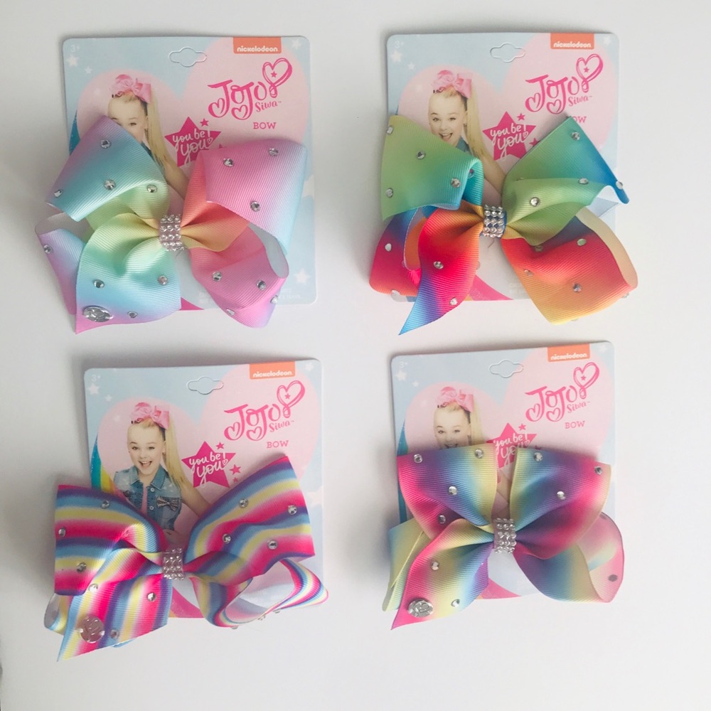 Jojo Siwa 5" Bows Multicolor With Rhinestones